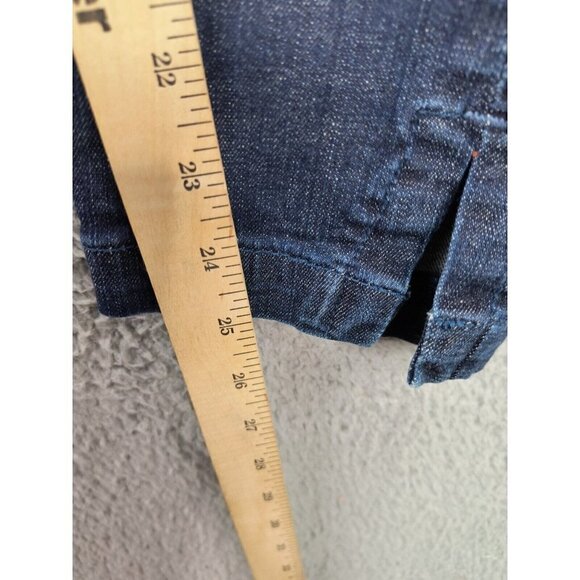 Pilcro Stet Mid-Rise Slit Hem Skinny Stretch Jeans Medium Wash Blue Size 27 - Picture 7 of 11